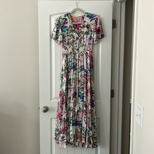 Colorful floral maxi dress